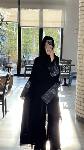 BL002 (نص كلوش كريب ملكي كوري بأكمام جاكار كوري وش...