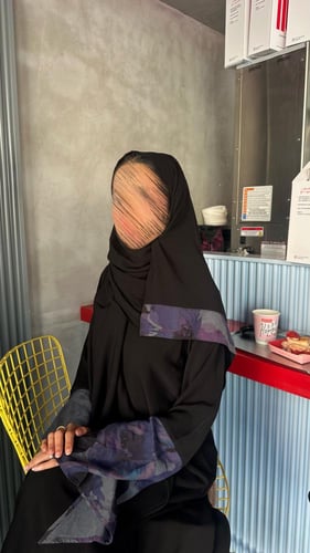 BL007 (نص كلوش كريب ملكي كوري بأكمام تركي ناعم بقص...