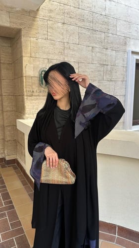 BL007 (نص كلوش كريب ملكي كوري بأكمام تركي ناعم بقص...