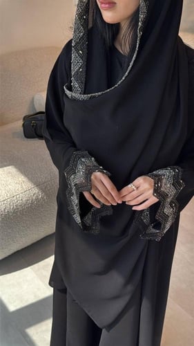 BL018 ( نص كلوش كريب سراميك مع تدخيلة هندي في الاك...