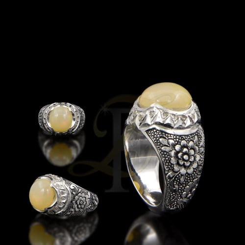 خاتم (اوبال) فضة عيار 925