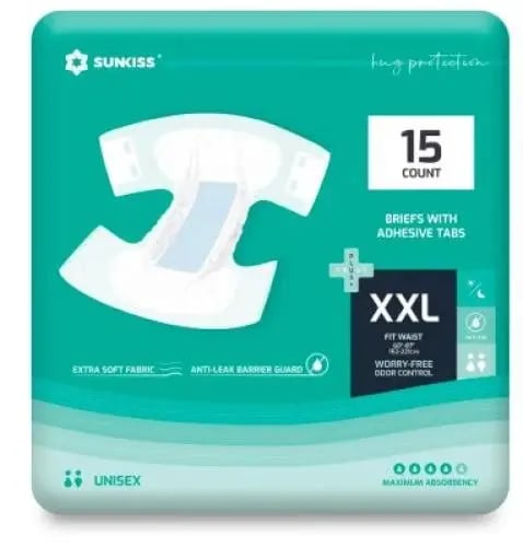 صن كيس حفائض كبار السن XXL -كبير 15 حفاض
