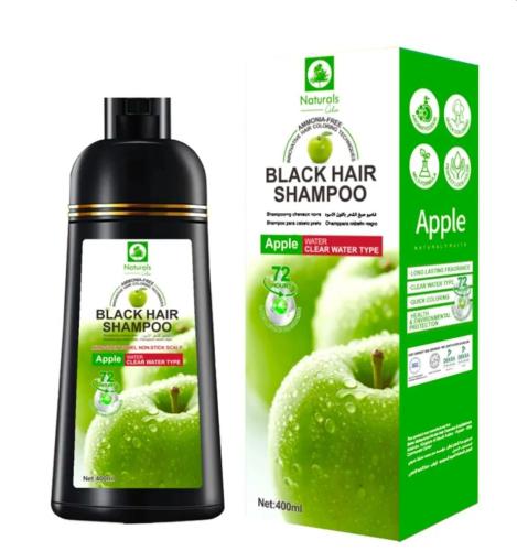 ناتشورال شامبو ابل لتسويد الشعر بماء التفاح لون اس...