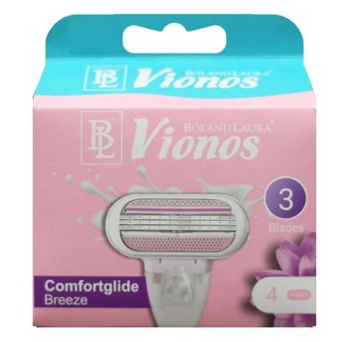 شفرات موس حلاقة نسائي 4 قطع 3 شفرات