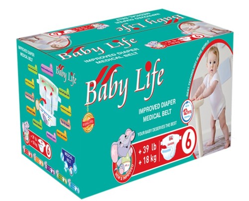 بيبي لايف بوكس مقاس 6 - 64 حفاضه