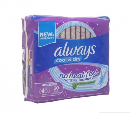 اولويز - فوط صحية سميكة بالأجنحة، 30 فوطة