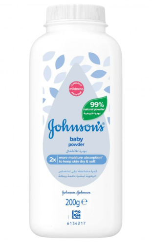 جونسون بودرة للاطفال قدرة مضاعفة على امتصاص الرطوب...