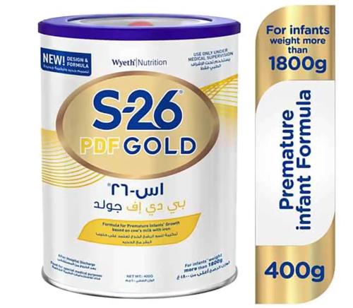 إس26 جولد حليب أطفال بي دي اف 400 جم