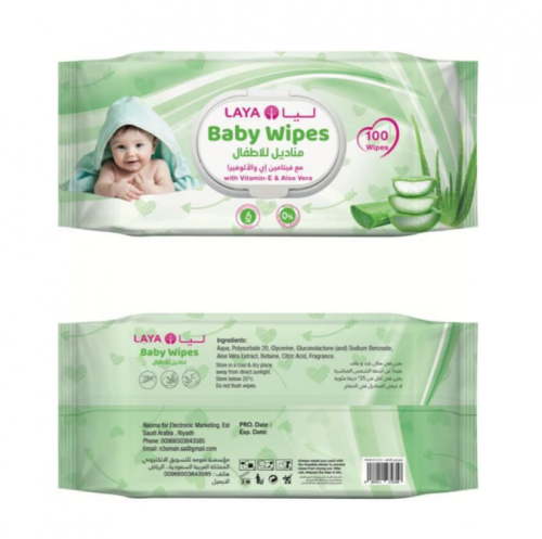 مناديل مبللة 100 حبة صبار من ليا