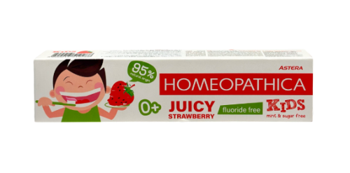 استيرا هوموباتيكا معجون أسنان للأطفال +0 عصير الفر...
