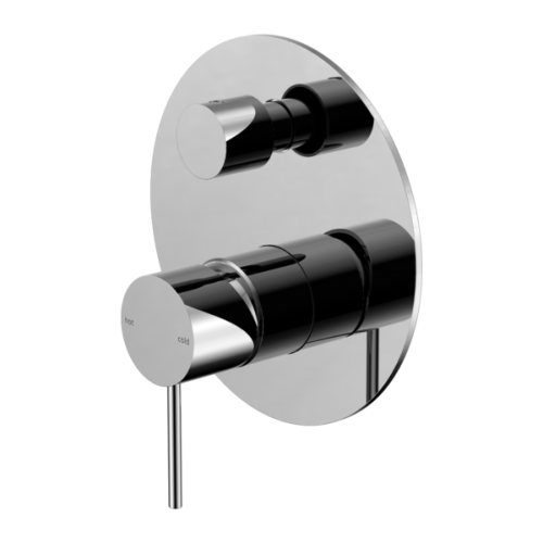 وجه خلاط شاور خطين اللون كروم مع القلب المدفون نير...