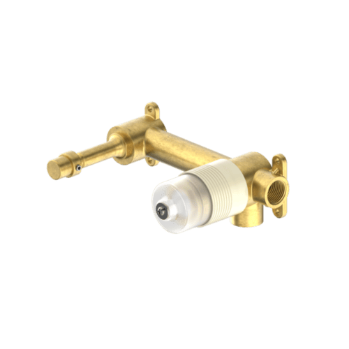 خلاط مغسلة جداري فتحتين اللون النيكل المصقول مع ال...