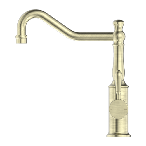 خلاط مغسلة اللون النحاسي العتيق مصب طويل (يورك تار...