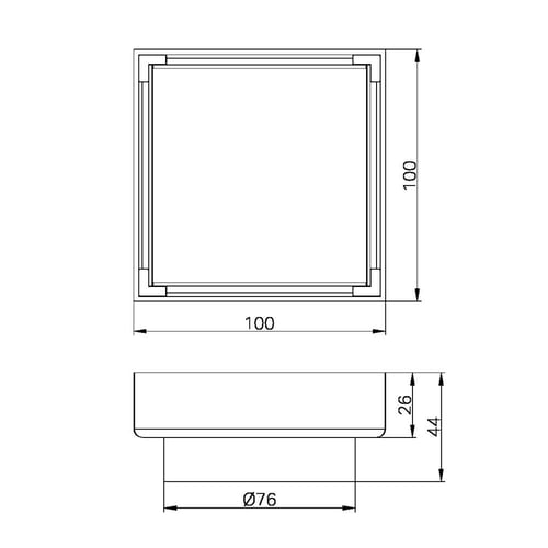 صفاية مربعة 20 سم ستانليس ستيل اللون النيكل المصقو...