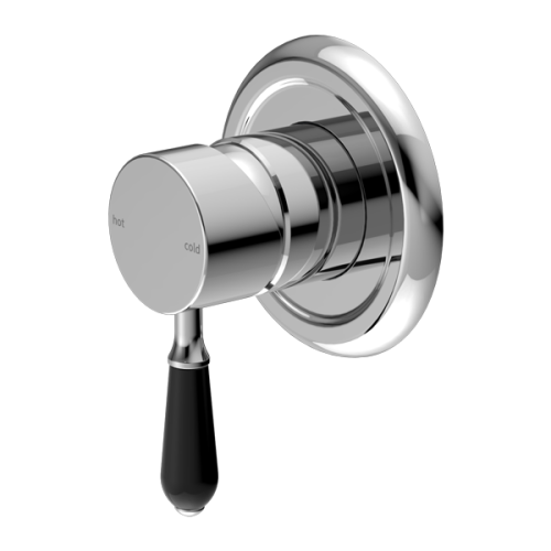 وجه خلاط شاور خط واحد بمقبض من البورسلين الأسود مع...