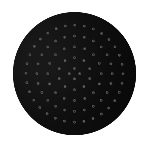 طاسة دش / شاور رأسي 25 سم مدور اللون الاسود المطفي...