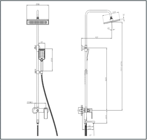 خلاط دش كامل مع مصب تريدكس / TREDEX