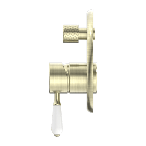 وجه خلاط شاور خطين - محول -بمقبض من البورسلين الاب...