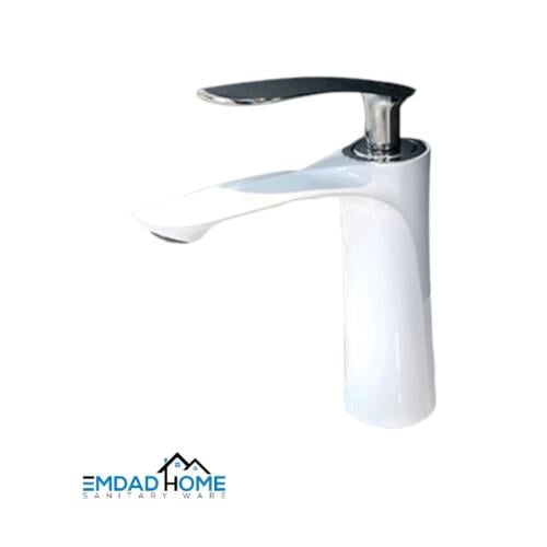 خلاط مغسلة اتوماتيك أبيض - كروم SERA