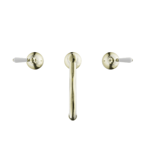 خلاط مغسلة 3 فتحة مع مقبض من البورسلين الأبيض و ال...