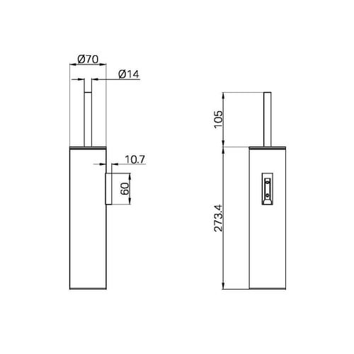 فرشاة حمام معلقة مع غطاء اللون البرونزي المصقول ني...
