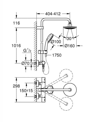 مسطرة كاملة سماعة يد وطاسة تيمبستا / جروهي