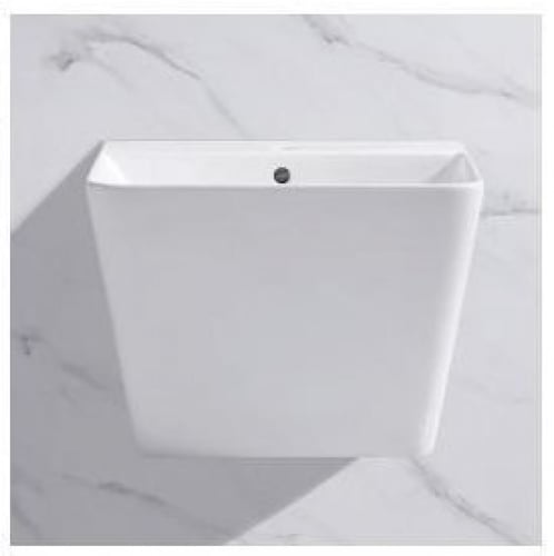 مغسلة بورسلان أبيض مربع معلق 50 سم بدون مراية تيفا...