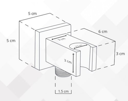 مخرج مربع كروم مع علاقة لزوم سماعة دفن برونزو / BR...