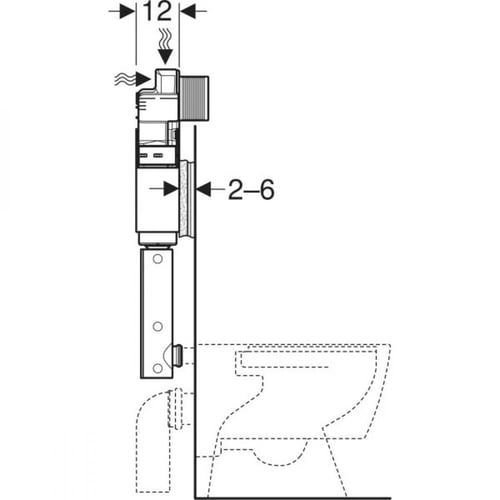 خزان كرسي أرضي الفا جيبرت / GEBERIT