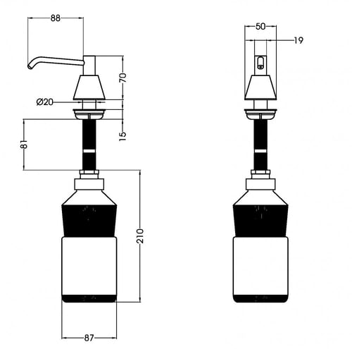 صبانة سائل دفن 1000مم Mediclinic