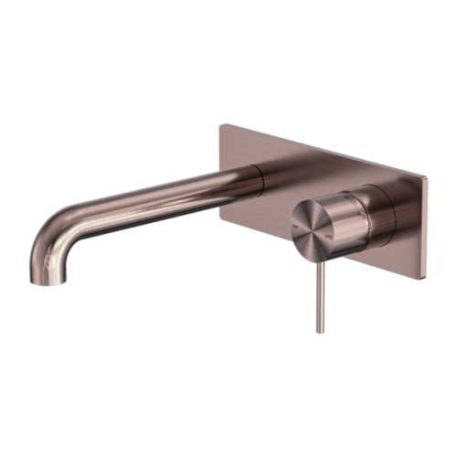 خلاط مغسلة جداري مع قاعدة اللون برونز المصقول مع ا...