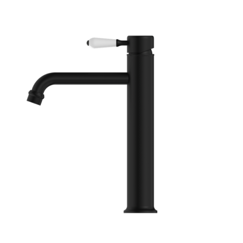 خلاط مغسلة عالي طويل مع مقبض من البورسلين الأبيض و...