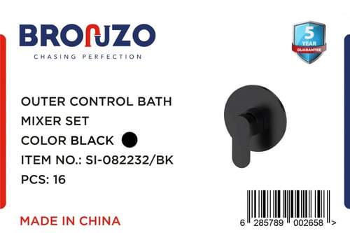 وجه خلاط دفن خط واحد دائري أسود مطفي برونزو / BRON...