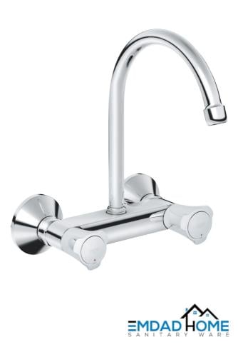 خلاط مطبخ جداري مقبضين كوستا جروهي / GROHE