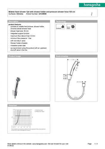 شطاف كروم لي سلفر هانس جروهي / hansgrohe