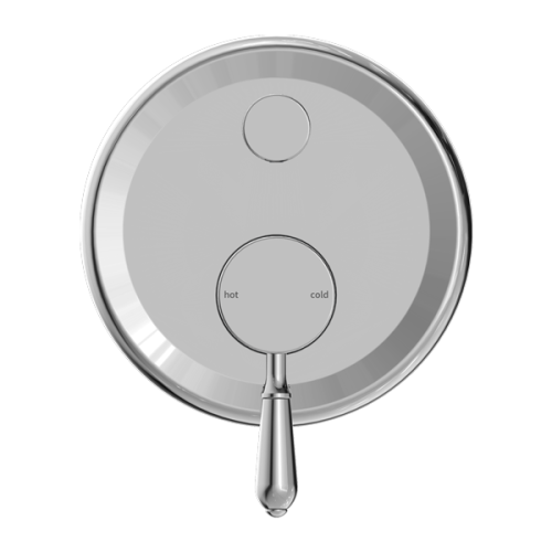 وجه خلاط شاور خطين - محول - اللون كروم مع القلب ال...