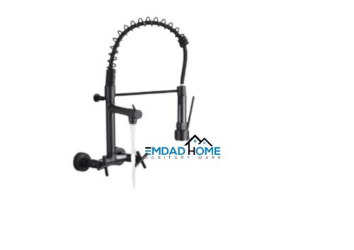 خلاط مطبخ جداري سستة أسود تيفاني / Tiffany