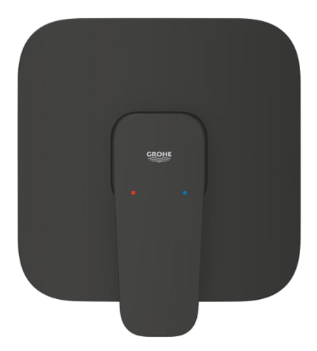 وجه خلاط شاور خط واحد أسود كيبيو جروهي / GROHE