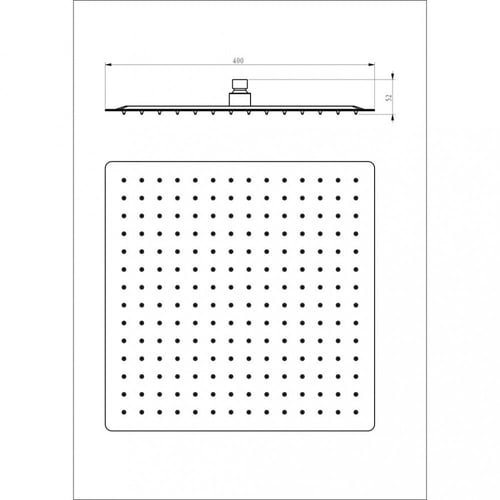 طاسة دش 40 * 40 سم مربع ستانلس هزنت / HESANIT