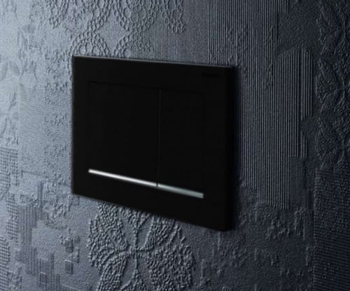 وجه خزان مربع سيجما 20 أسود -كروم جيبرت / GEBERIT