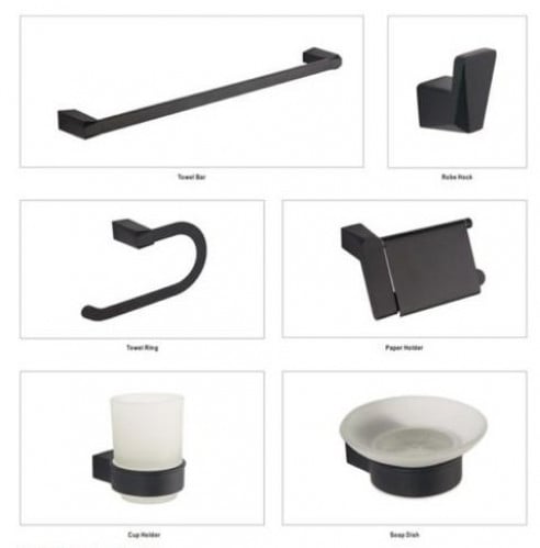 طقم أكسسوار 6 قطع أسود كوني / Koonee