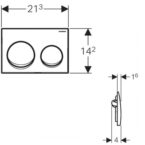 ضغاط كروم لزوم سيفون دفن ألفا دائري جيبرت / GEBERI...