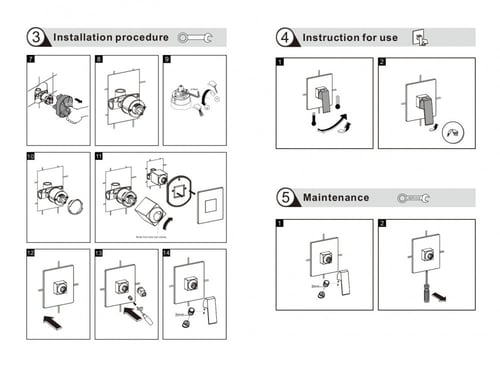 وجه خلاط دفن خط واحد ذهبي مربع برونزو / BRONZO