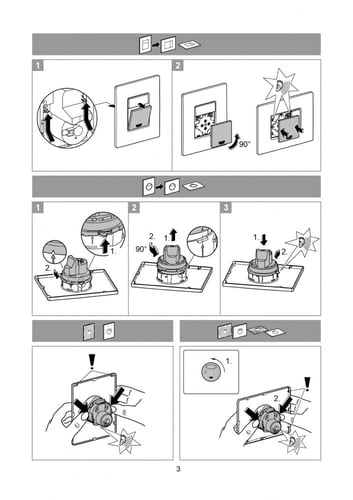 وجه خزان دفن لون ذهبي مربع جروهي / GROHE