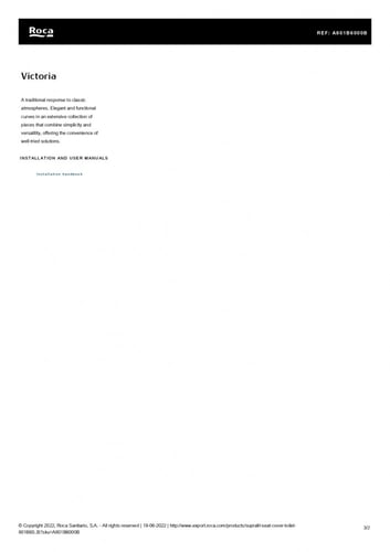 غطاء كرسي حمام فكتوريا أبيض روكا / ROCA