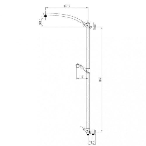 مسطرة مع طاسة و لي و سماعة كروم هزنت / HESANIT