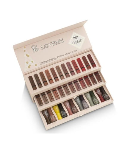 LM LOVEME Lipstick & Nail Polish AE008 - ال ام لوف...