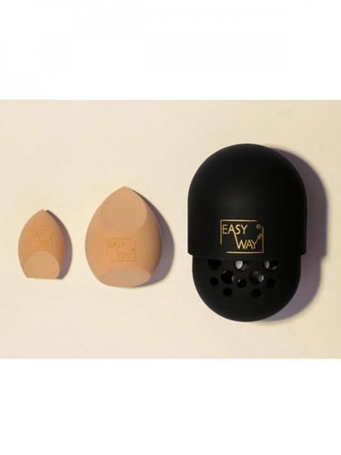 طقم اسفنجات مكياج مكون من اسفنجة كنتور + اسفنجة دم...