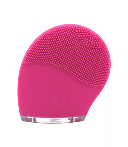 فرشاة كهربائية لتنظيف الوجه من السيليكون فوشي