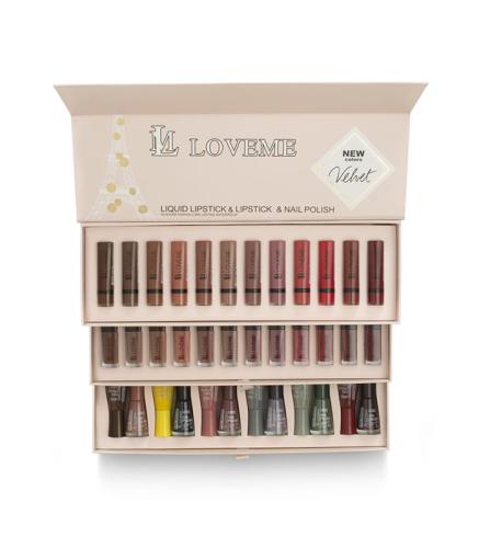 LM LOVEME Lipstick & Nail Polish AE008 - ال ام لوف...
